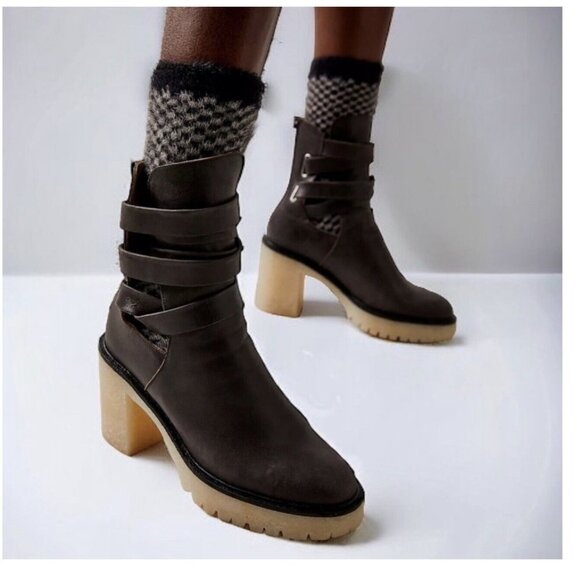 Free People Shoes - Free People Dark Brown Ankle Boots